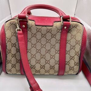 Authentic GUCCI GG 2 Way Mini Boston Bag